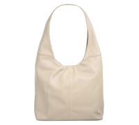 Shopper PIKÉ, Damen, Gr. B/H/T: 40cm x 30cm x 11cm onesize, beige (creme), Leder, beschichtet, glänzend, Taschen Shopper, echt Leder, Made in Italy (78573513-0) creme