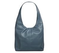 Shopper PIKÉ, Damen, Gr. B/H/T: 40cm x 30cm x 11cm onesize, blau, Leder, beschichtet, glänzend, Taschen Shopper, echt Leder, Made in Italy (21413829-0) blau