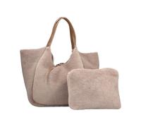 Shopper RIEKER, Damen, Gr. B/H/T: 29cm x 32cm x 13,5cm, beige (hellbeige), Textil, Taschen Shopper, Umhängetasche mit herausnehmbarer Innentasche, 2 tlg. (43652265-0) hellbeige