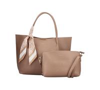 Shopper RIEKER, Damen, Gr. B/H/T: 30cm x 28cm x 8cm, braun, Lederimitat, Taschen Shopper, Set 2tlg.: Shopper und Innentasche mit abnehmbarem Schultergurt (72967549-0) braun