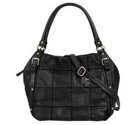 Shopper SAMANTHA LOOK Gr. B/H/T: 30 cm x 30 cm x 20 cm onesize, schwarz Damen Taschen Handtaschen echt Leder, Made in Italy (87012732-0)