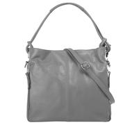 Samantha Look Shopper Echt Leder Damen | Made in Italy, Geräumige Handtasche mit Tragehenkel, Smartphonefach und modernen silbernen Details | 020225