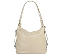 Shopper SAMANTHA LOOK, Damen, Gr. B/H/T: 31cm x 29cm x 11cm onesize, beige, Leder, unifarben, leicht glänzend, Taschen, echt Leder, Made in Italy (60136425-0) beige
