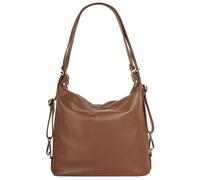 Shopper SAMANTHA LOOK, Damen, Gr. B/H/T: 31cm x 29cm x 11cm onesize, braun (cognac), Leder, unifarben, leicht glänzend, Taschen, echt Leder, Made in Italy (62572405-0) cognac