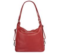 Shopper SAMANTHA LOOK, Damen, Gr. B/H/T: 31cm x 29cm x 11cm onesize, rot, Leder, unifarben, leicht glänzend, Taschen, echt Leder, Made in Italy (13980917-0) rot