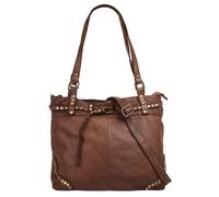 Shopper SAMANTHA LOOK, Damen, Gr. B/H/T: 33cm x 26cm x 12cm onesize, braun (cognac), Leder, unifarben, Taschen, echt Leder, Made in Italy (14210205-0) cognac