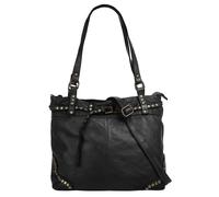 Shopper SAMANTHA LOOK, Damen, Gr. B/H/T: 33cm x 26cm x 12cm onesize, schwarz, Leder, unifarben, Taschen, echt Leder, Made in Italy (52434757-0) schwarz