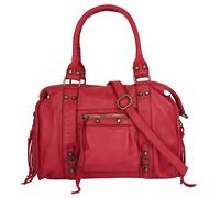 Shopper SAMANTHA LOOK Gr. B/H/T: 34 cm x 27 cm x 12 cm onesize, rot Damen Taschen Handtaschen echt Leder, Made in Italy (70703712-0)