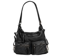 Shopper SAMANTHA LOOK, Damen, Gr. B/H/T: 34cm x 33cm x 13cm onesize, schwarz, Leder, vintage, Taschen, echt Leder, Made in Italy (38197251-0) schwarz