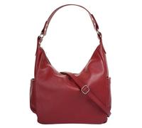 Shopper SAMANTHA LOOK, Damen, Gr. B/H/T: 35cm x 25cm x 10cm onesize, rot, Leder, unifarben, Taschen Shopper, echt Leder, Made in Italy (55442313-0) rot