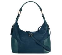 Shopper SAMANTHA LOOK Gr. B/H/T: 41 cm x 30 cm x 11 cm onesize, blau Damen Taschen Handtaschen echt Leder, Made in Italy (44366438-0)