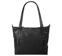 Shopper SPIKES & SPARROW Gr. B/H/T: 38 cm x 27 cm x 8 cm onesize, schwarz Damen Taschen Handtaschen echt Leder (81004046-0)