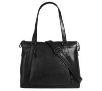 Shopper SPIKES & SPARROW Gr. B/H/T: 42cm x 31cm x 11cm onesize, schwarz, Damen, Leder, unifarben, leicht glänzend, Taschen, echt Leder (26149612-0) schwarz