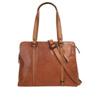 Shopper SPIKES & SPARROW "LAPTOP SHOULDERBAG", Damen, Gr. B/H/T: 38cm x 28cm x 14cm onesize, braun (cognac), Leder, unifarben, Taschen Shopper, echt Leder (94003402-0)