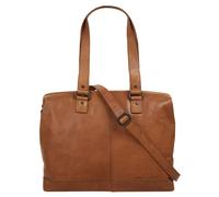 Shopper SPIKES & SPARROW "LAPTOP SHOULDERBAG" Gr. B/H/T: 40 cm x 30 cm x 8 cm onesize, braun (cognac) Damen Taschen Handtaschen echt Leder (87622314-0)