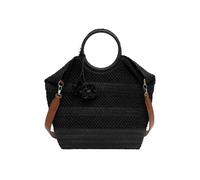 Shopper TAMARIS "Shopper TAS Kassandra", Damen, Gr. B/H/T: 50cm x 39cm x 18cm 0, schwarz (schwarz 100), Papierstroh, Taschen Shopper (51957559-0) schwarz 100