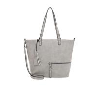 Shopper TAMARIS "Shopper TAS Nele", Damen, Gr. B/H/T: 43cm x 32cm x 16cm 0, grau (lightgrau 810), Polyurethan, Taschen Shopper (78742161-0) lightgrau 810