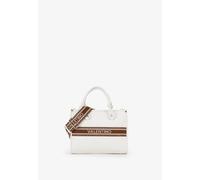 Shopper VALENTINO BAGS "AELLA", Damen, Gr. B/H/T: 32cm x 24,5cm x 11cm, bianco, Lederimitat, Taschen Shopper, Damen Umhängetasche mit Kontrastbesatz (72122964-0) bianco