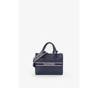 Shopper VALENTINO BAGS "AELLA", Damen, Gr. B/H/T: 32cm x 24,5cm x 11cm, blu, Lederimitat, Taschen Shopper, Damen Umhängetasche mit Kontrastbesatz (68219230-0) blu