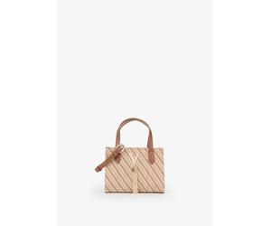 Shopper VALENTINO BAGS "DIVINA SUMMER", Damen, Gr. B/H/T: 20cm x 16cm x 10cm, cuoio, multicolor, Baumwolle, Lederimitat, Taschen Shopper, Damen Umhängetasche, Schultertasche Handtasche mit Schmuckelem