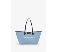 Shopper VALENTINO BAGS "REVERSE", Damen, Gr. B/H/T: 58cm x 28cm x 22cm, blau (azzur, multic), Lederimitat, Textil, Taschen Shopper, Damen Schultertasche, Handtasche mit Kontrastbesatz (45125726-0) azz
