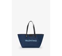 Shopper VALENTINO BAGS "REVERSE", Damen, Gr. B/H/T: 58cm x 28cm x 22cm, blau (blu, multicolor), Lederimitat, Textil, Taschen Shopper, Damen Schultertasche, Handtasche mit Kontrastbesatz (88256326-0) b
