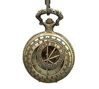 ShoppeWatch Reloj de Bolsillo PW180 Taschenuhr mit Kette, mechanisches Uhrwerk, Steampunk, goldfarben, bronzefarben