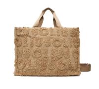 Liu Jo White Tote Bag mit Teddyfell in Beige, Größe 1