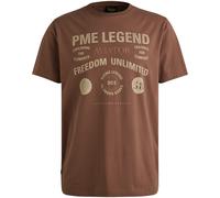 PME LEGEND Kurzarm Shirt Rundhals marron jersey PTSS2509566-8203 M