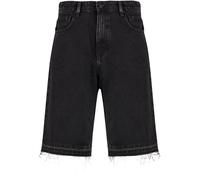 Shorts 2Y STUDIOS "2Y Studios Joran Open Hem Baggy Shorts", Herren, Gr. 30, Normalgrößen, washed schwarz, 100% Baumwolle, unifarben, loose fit, Hosen Shorts (88156410-30) washed schwarz