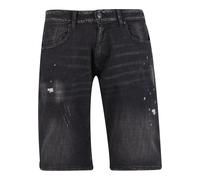 Shorts 883POLICE "883 Police BYLEY 1052 DENIM SHORTS", Herren, Gr. 36, Normalgrößen, washed schwarz, 98% Baumwolle, 2% Elasthan, unifarben, slim fit, Hosen Shorts (53484229-36) washed schwarz