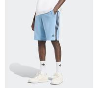 Shorts ADIDAS ORIGINALS "3-STRIPE SHORT", Herren, Gr. L, N-Gr, schwarz (ash blau, schwarz), Obermaterial: 100% Baumwolle, Hosen Shorts, Drei Streifen Sweat Shorts aus weichem French-Terry Material (97