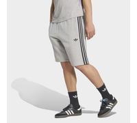 Shorts ADIDAS ORIGINALS "3S SHO", Herren, Gr. S, N-Gr, grau (medium grau heather, schwarz, normal, gr.), Obermaterial: 100% Baumwolle, Hosen Shorts, sportlicher Stil, für Straße und Zuhause, aus weich