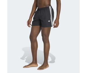 Shorts ADIDAS ORIGINALS "3S SWM SHO", Herren, Gr. L, Länge 5, schwarz, innenbeinlänge ca. 13 cm, Obermaterial: 100% Polyester, Hosen Shorts (86127766-L) schwarz, innenbeinlänge ca. 13 cm