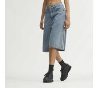 Shorts ADIDAS ORIGINALS "DENIM-JORTS, MITTELHOHER BUND", Damen, Gr. 36, N-Gr, blau (worn blau denim, normal, gr.), Obermaterial: 100% Baumwolle, Hosen Shorts, sportlicher Stil, aus Baumwolle, eng gesc