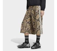 Shorts ADIDAS ORIGINALS "DENIM, SCHLANGENPRINT", Damen, Gr. 28, Länge 32, braun (linen, magic beige,), Obermaterial: 50% Baumwolle, 50% Lyocell, Hosen Shorts (98058722-28) linen, magic beige,