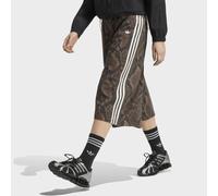 Shorts ADIDAS ORIGINALS "DENIM, SCHLANGENPRINT", Damen, Gr. 33, Länge 32, earth strata, aurora coffee,, Obermaterial: 50% Baumwolle, 50% Lyocell, Hosen Shorts (34229930-33) earth strata, aurora coffee