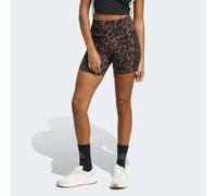 Shorts ADIDAS SPORTSWEAR "SEASONAL ESSENTIALS BIKER MIT LEOPARDENPRINT UND 3-STREIFEN", Damen, Gr. S, N-Gr, multicolor, earth strata, normal, gr., Obermaterial: 90% Baumwolle, 10% Elasthan, Hosen Shor