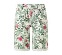 Shorts AENGELS "AENGELS Bermuda", Damen, Gr. 34, Normalgrößen, jade grün, 97% Baumwolle, 3% Elasthan, geblümt, normal, Hosen Shorts (66988914-34) jade grün