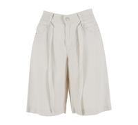 Shorts AENGELS "AENGELS Wide Leg Short Belt", Damen, Gr. 38, Normalgrößen, soft beige, 100% Baumwolle, unifarben, loose fit, Hosen Shorts (33104309-38) soft beige