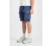 Shorts ALPHA INDUSTRIES "Crew Short Patch", Damen, Gr. 33, Normalgrößen, blau (new navy), Obermaterial: 98% Baumwolle, 2% Elastan; Futter: 100% Baumwolle, Hosen Shorts (93981241-33)