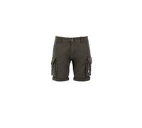 Shorts ALPHA INDUSTRIES "Crew Short Patch", Herren, Gr. 30, Normalgrößen, grau (grauschwarz), Obermaterial: 98% Baumwolle, 2% Elastan; Futter: 100% Baumwolle, Hosen Shorts (98881161-30)