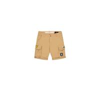 Shorts ALPHA INDUSTRIES "Crew Short Patch", Herren, Gr. 31, Normalgrößen, beige (sand), Obermaterial: 98% Baumwolle, 2% Elastan; Futter: 100% Baumwolle, Hosen Shorts (13795560-31)