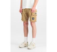 Shorts ALPHA INDUSTRIES "Crew Short Patch", Herren, Gr. 32, Normalgrößen, beige (sand), Obermaterial: 98% Baumwolle, 2% Elastan. Futter: 100% Baumwolle, Hosen Shorts (13795560-32) sand