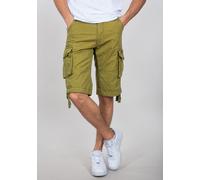 Shorts ALPHA INDUSTRIES "Jet Short", Herren, Gr. 31, Normalgrößen, grün (khaki grün), Obermaterial: 100% Baumwolle, Hosen Shorts (31789667-31) khaki grün