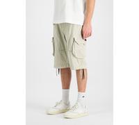Alpha Industries Bermudas mit Pattentaschen und Logo-Stitching in Offwhite, Größe 32