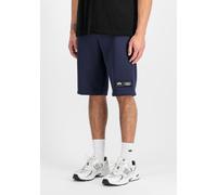 Shorts ALPHA INDUSTRIES "Label Jogger Short", Herren, Gr. XL, Normalgrößen, ultra navy, Obermaterial: 80% Baumwolle, 20% Polyester, Hosen Shorts (89515521-XL) ultra navy