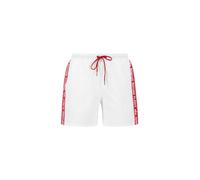 Shorts ALPHA INDUSTRIES "RBF Tape Swim Short", Herren, Gr. XS, Normalgrößen, weiß, Obermaterial: 100% Polyester, Futter: 100% Polyester, Hosen Shorts (48853858-XS)