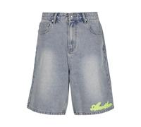 Shorts ANOTHER COTTON LAB "Another Cotton Lab ACL Logo Jorts", Damen, Gr. L, US-Größen, blau, 100% Baumwolle, unifarben, loose fit, Hosen Shorts (92383752-L) blau