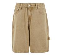 Shorts ANOTHER COTTON LAB "Another Cotton Lab Short Carpenter Pants", Damen, Gr. L, US-Größen, beige, 100% Baumwolle, unifarben, relaxed fit, Hosen Shorts (15677963-L) beige